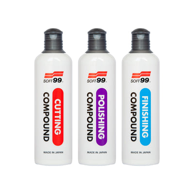 Soft99 Polishing Pastes Set, three-stage polishing paste system