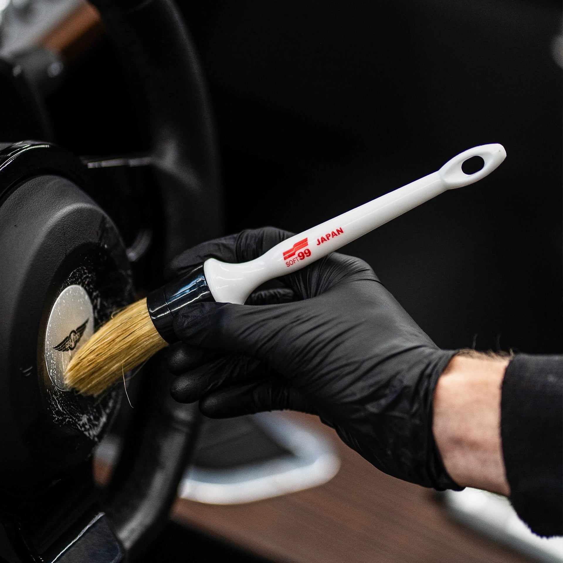 Soft99 Interior Brushes Set, detailing brushes, 3 pcs.: 16 mm, 24 mm, 30 mm