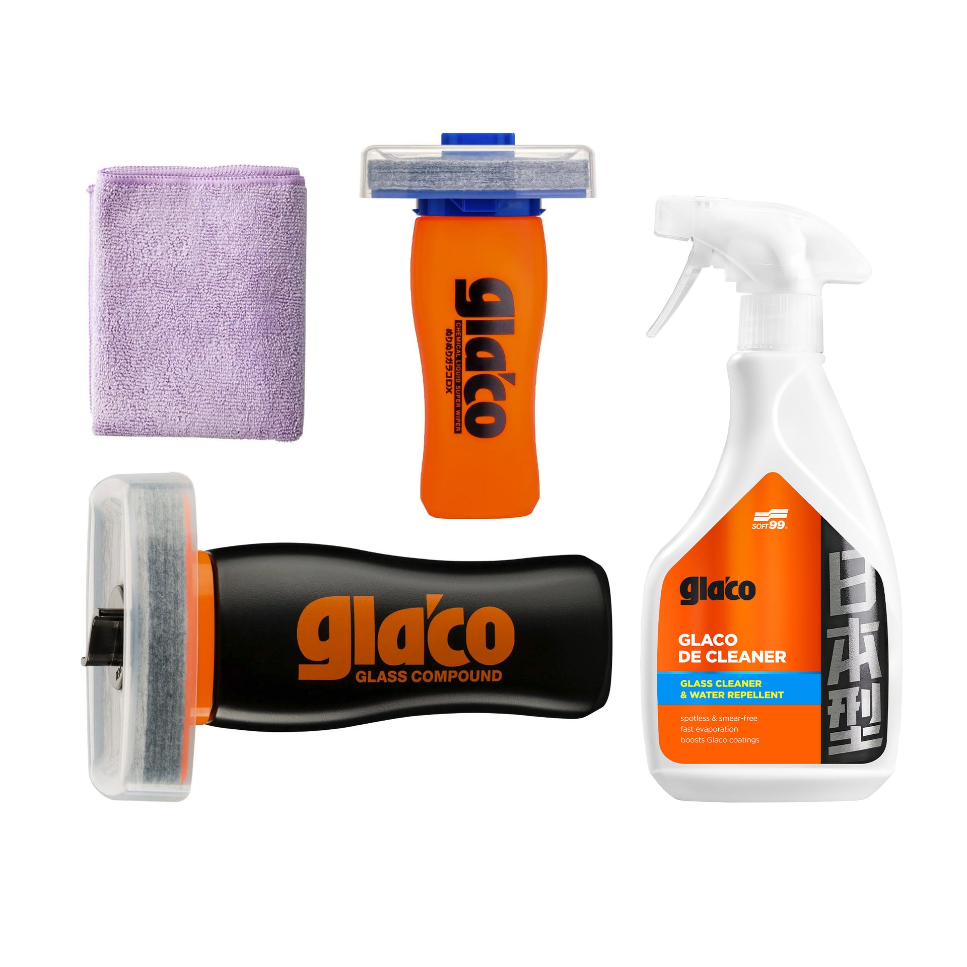 Glaco DX Set, comprehensive glass protection kit